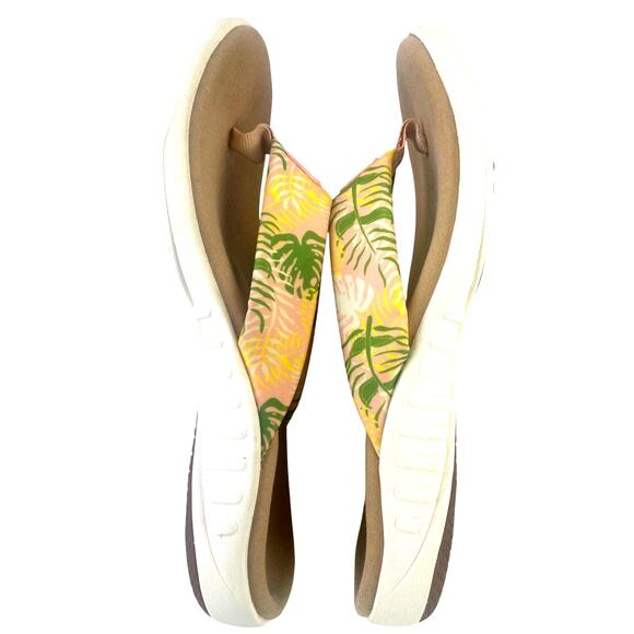 Spenco Womens Victoria Flip Flop Comfort Orthotic Tropical Pink Multi Sandal 9D - Picture 6 of 9